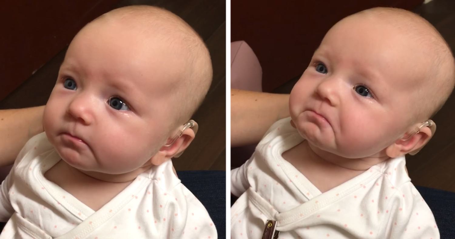 VIDEÓ! Először hallja meg édesanyja hangját a hallássérült kisbaba... Szívmelengető