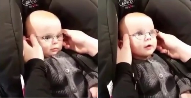Megható videó a kicsi Emilről, mikor életében elsőként tisztán láthatja édesanyja arcát!